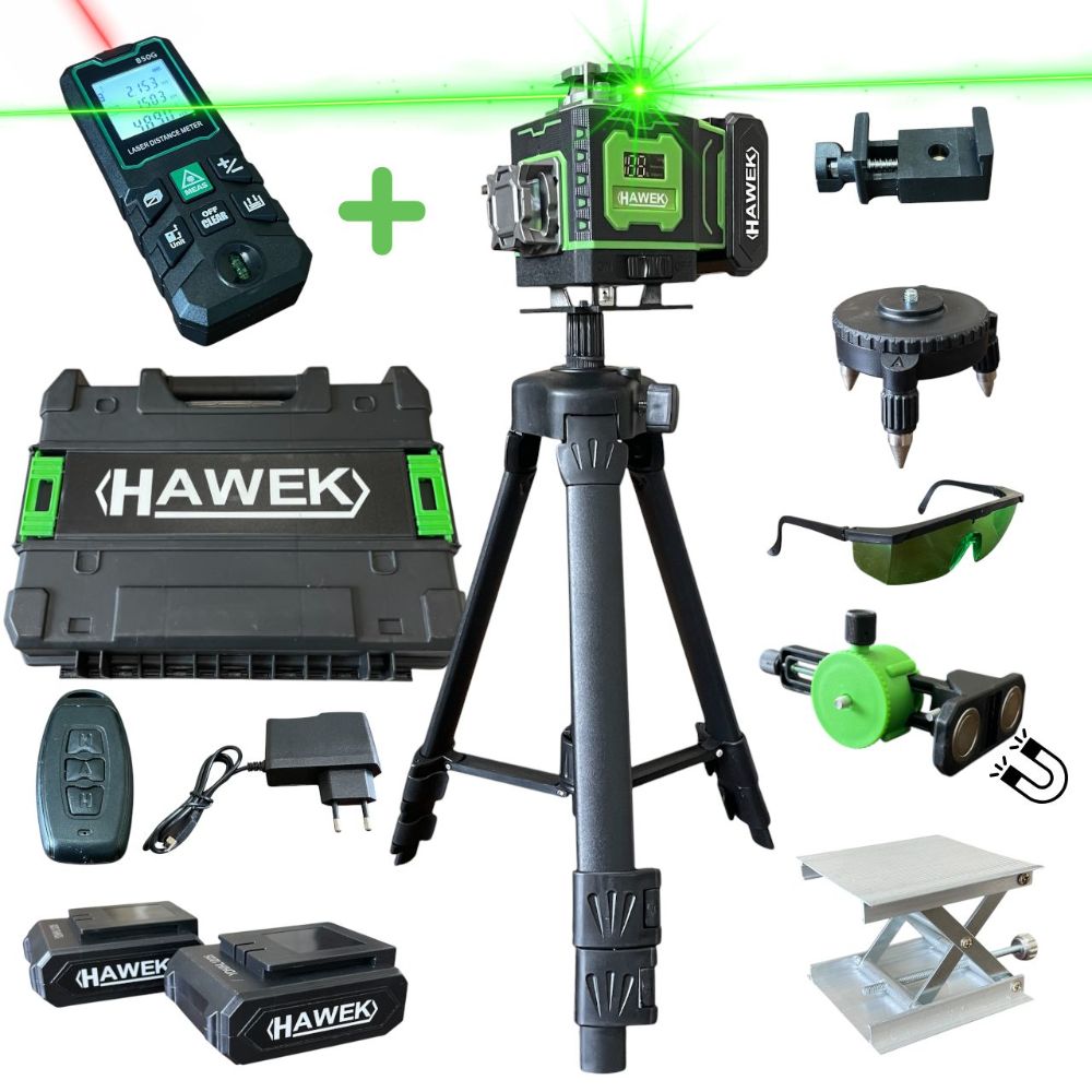 4d lazeren nivelir hawek s 16 linii lazerna roletka 50 metra IMAGE01