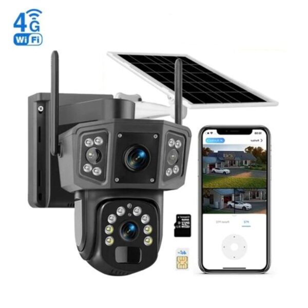 dvoina vunshna solarna 4g kamera v380 s sim karta 64gb karta pamet IMAGE01