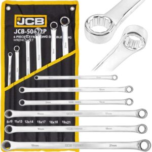 Μακριά ίσια γερμανοπολύγωνα κλειδιά JCB XL - 6 τεμ. (8–21 mm)